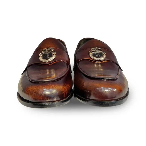 Bashwood Handmade Brown Leather Loafer Shoes Men main image 4
